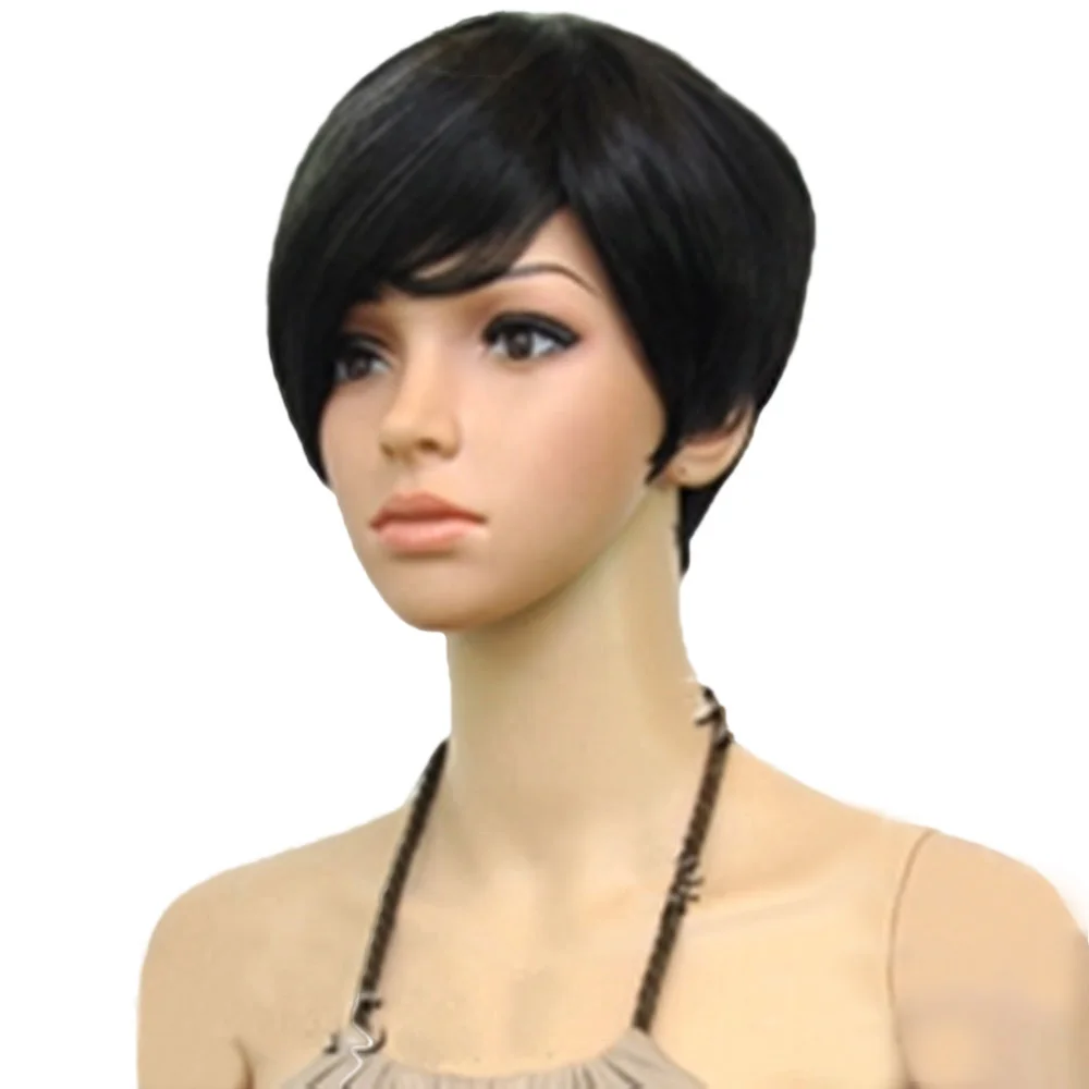 HAIRJOY 1B/30/613 три тона смешивания Цвет волосы короткие прямые женские термостойкие парики из искусственных волос