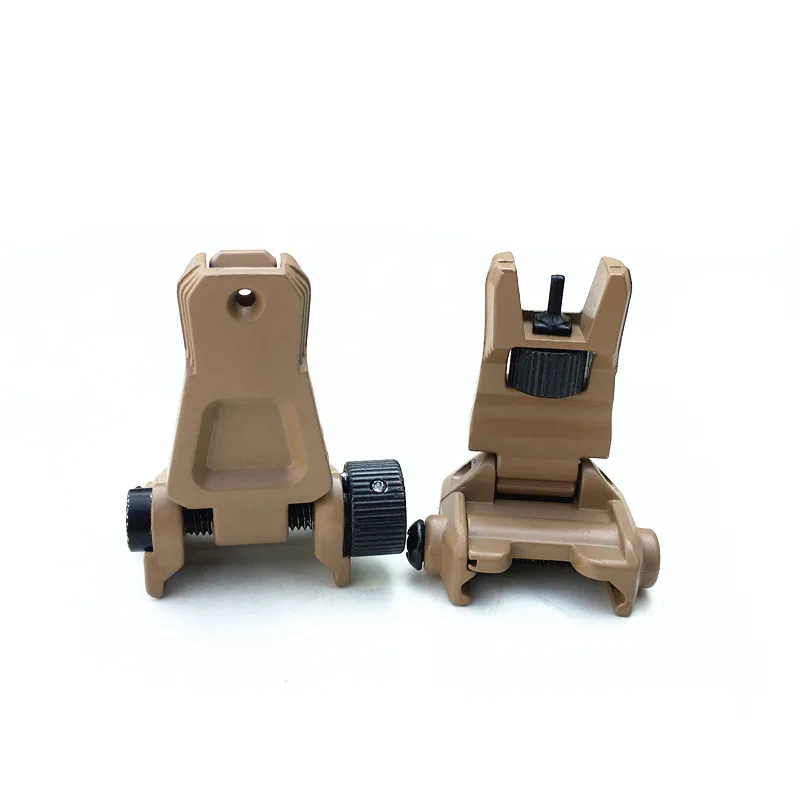 

Tactical MBUS Flip Up Front Rear Iron Sight Set folding Backup Quick Detach Rapid Transition for Airsoft Hunitng Caza