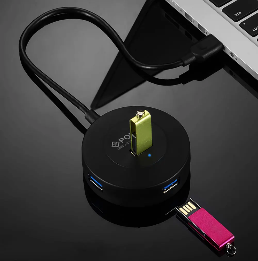 Разветвитель USB внешний 3 0 Hub 4 Порты Портативный Multi для компьютера PC ноутбук