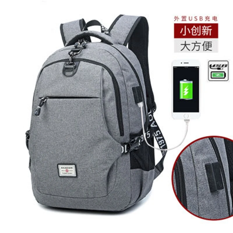 

Рюкзак мужской тренд сумка большая емкость студенческая Противоугонная Повседневная Деловая компьютерная дорожная мужская сумка рюкзак usb зарядка сумка