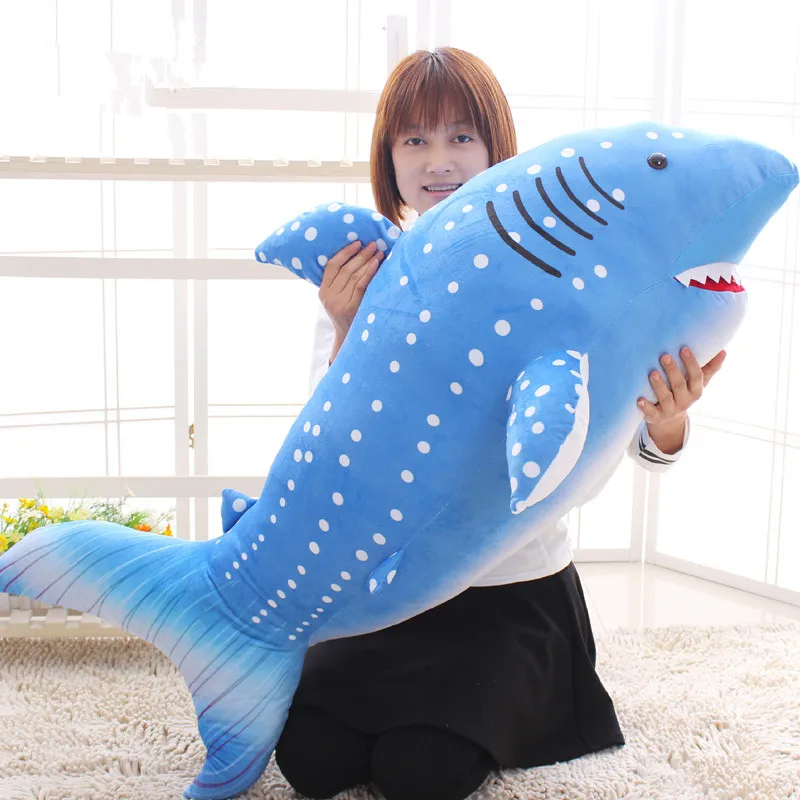 

Dorimytrader Hot Giant Simulation Blue Whale Toy Stuffed Sea Animals Shark Doll Kids Gift 49inch 125cm DY60346