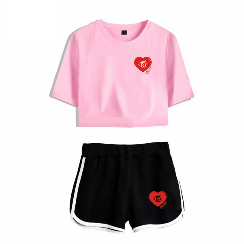 BTS футболка и шорты в стиле хип хоп дважды альбом что такое любовь Лето Kawaii