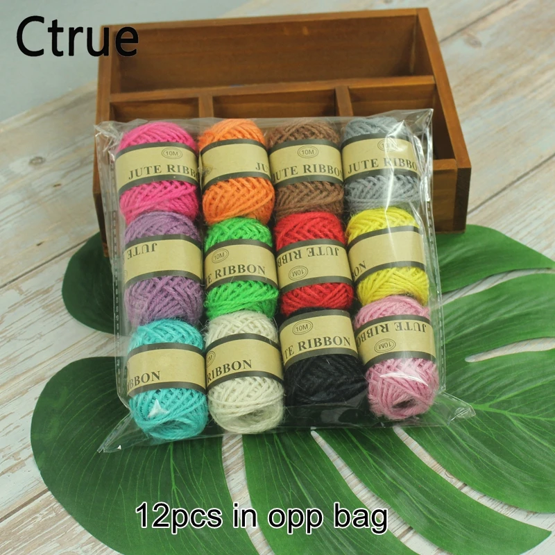 Colorful Jute Twine Natural Rope DIY Rustic Tags Wrap vintage wedding decoration Kindergarten Craft Burlap Gift Packaging | Дом и сад