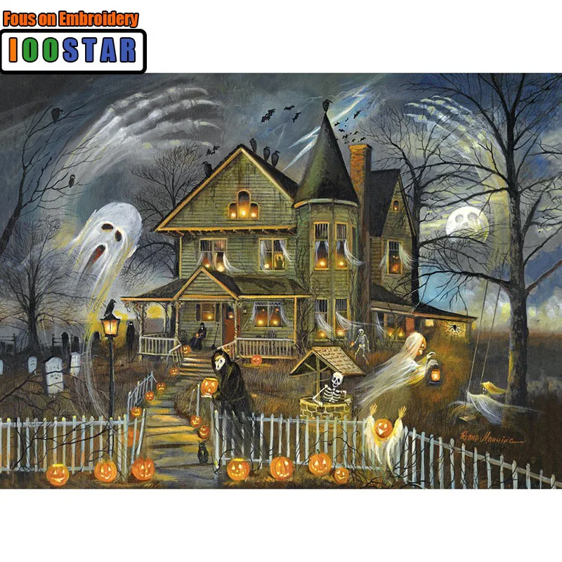 

Full diamond 5D DIY diamond painting "Halloween house" diamond embroidery Mosaic gift cross stitch 3d painting home decoration