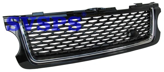 BLACK CHROME BLACK Тюнинг автозапчастей передняя средняя ABS решетка гриль автобиография стиль для Land Range Rover L322 Vogue 2010-2013 года автомобиля - Цвет: BLACK CHROME BLACK