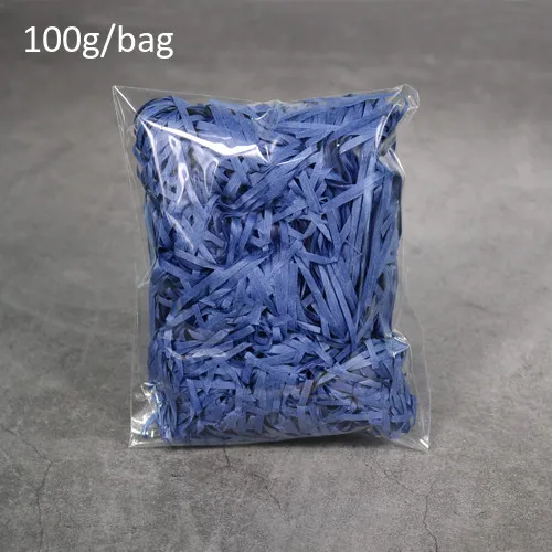 100 г/пакет рафия бумага измельченные Crinkle конфетти подарки коробка для конфет мешок наполнения материал наполнитель Свадьба День Рождения Вечеринка украшения - Цвет: Dark Blue