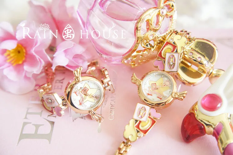 Япония Аниме Card Captor Sakura крыло со звездой леди Высокое качество часы водонепроницаемые наручные Косплей Аксессуары Реквизит