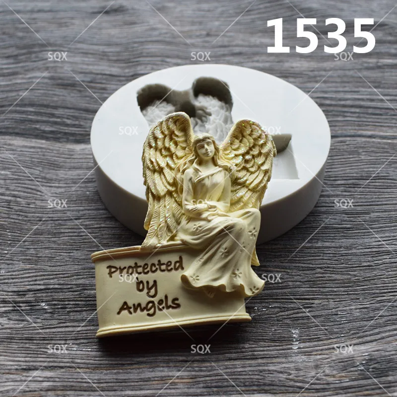 Love Angel силиконовая форма, инструмент для украшения торта, форма для шоколада, форма для помадки 1534-37