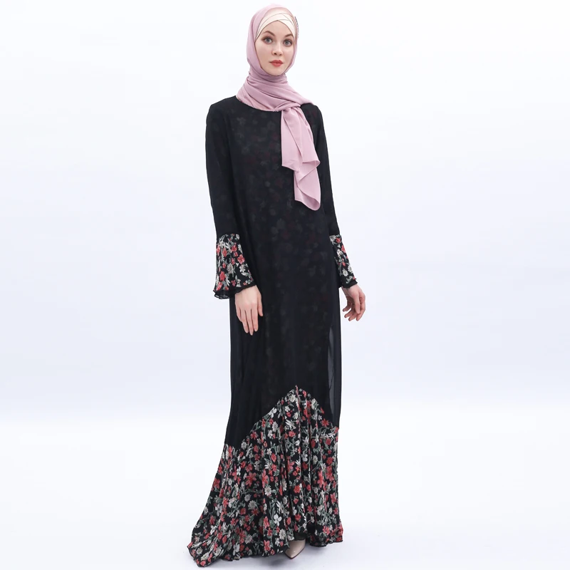

Reversible Muslim Dress Ramadan Abaya Islamic Clothing Women Jilbab Djellaba Robe Musulmane Turkish Baju Lace Kimono KaftanTunic