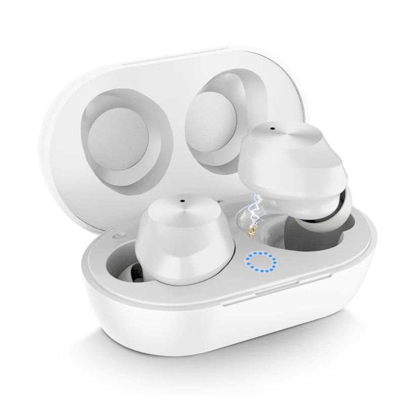 Arlado TWS-9 Bluetooth наушники-вкладыши мини беспроводная сенсорная гарнитура с зарядным устройством IPX5 водонепроницаемые Airpods для смартфонов - Цвет: White