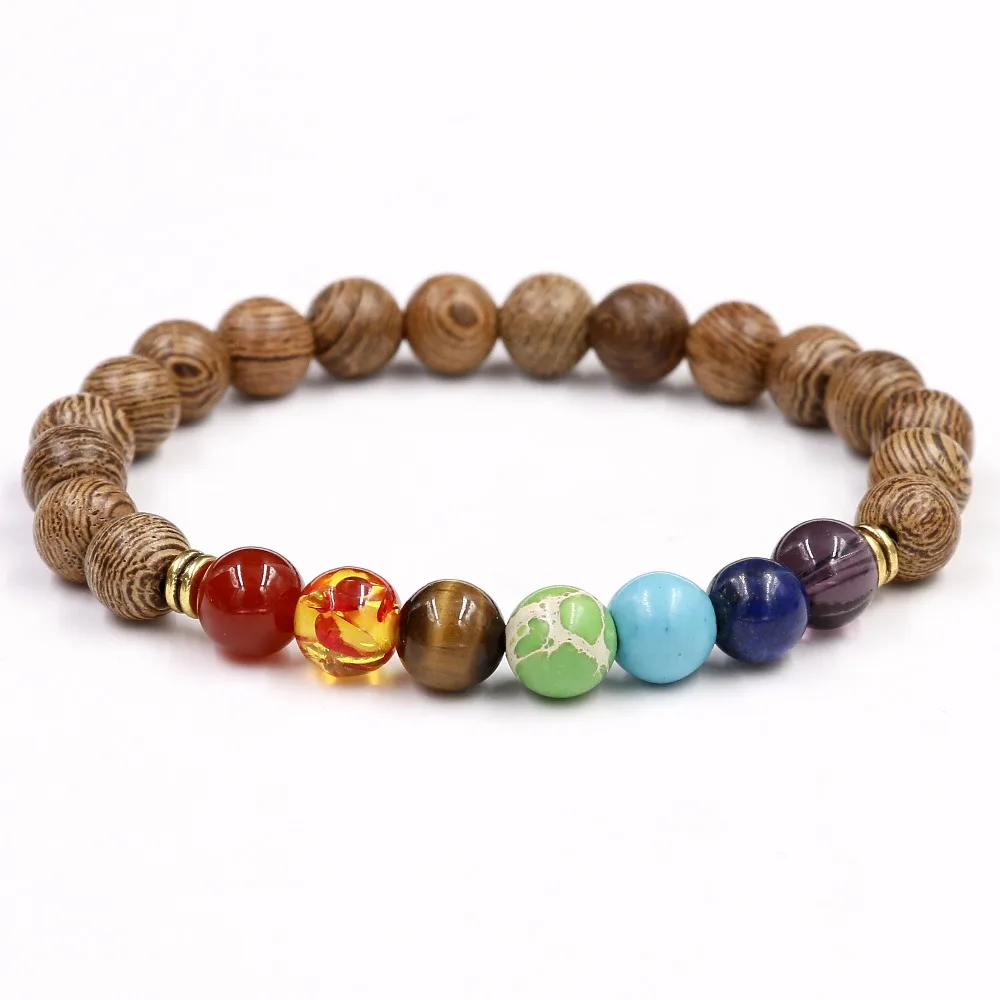 2017 ювелирные изделия ручной работы 7 ярких бусин из натурального камня