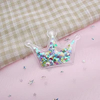 4 12 шт./лот ширина 6,5 см Bling блестящие Корона блесток бантом мягкий аппликация для одежды и аксессуары волос - Цвет: 4