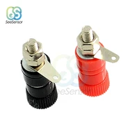1 pair js 910b 4mm plug jack female socket binding post for speaker audio terminals splice black red home diy tool