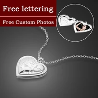 twelve constellation diy photo can be placed photo box pendant necklace 100 925 sterling silver jewelry custom lettering gift