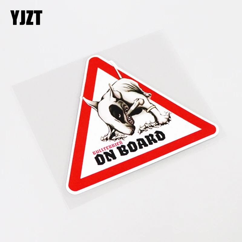 

YJZT 12,8 см * 11,2 см модная Светоотражающая собака на доске Фотографическая наклейка 13-1066