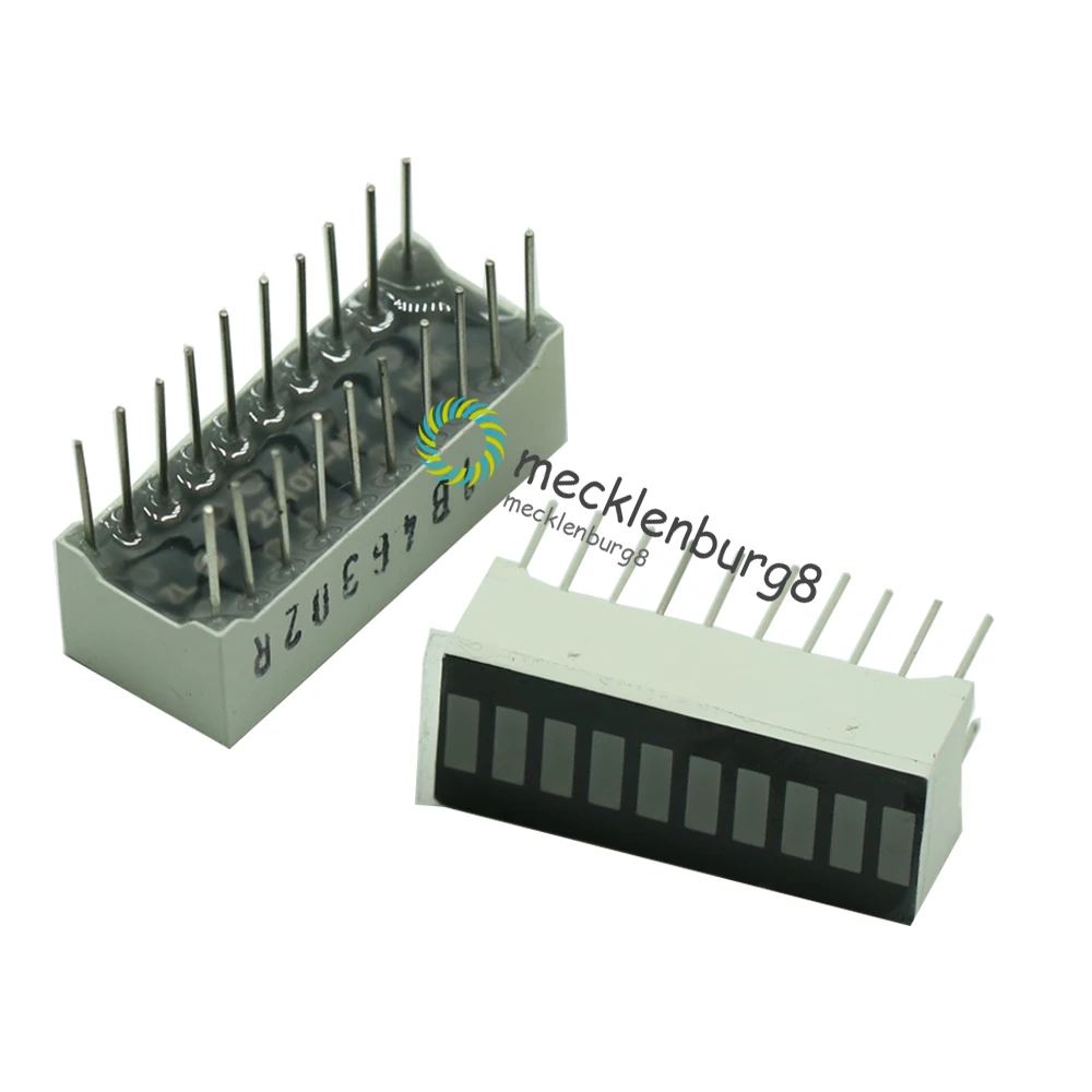 

5Pcs/Lot 10 Segment Full Color LED Bargraph Light Display Module Ultra Bright Red Yellow Green Blue(RYGB) Dip DIY