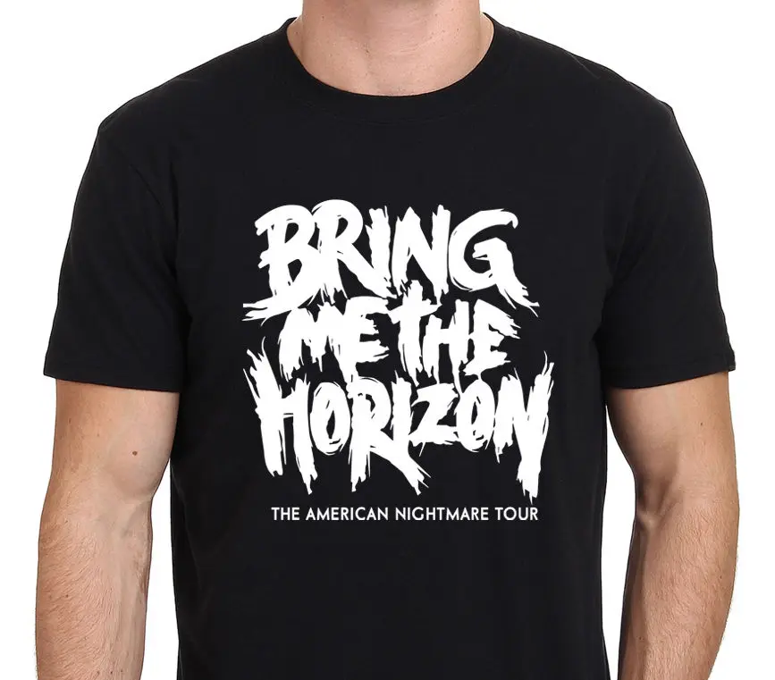 Bring Me The Horizon Американский кошмар концертный тур футболка Размеры: S-3XL для мужчин повседневное хлопок короткий рукав