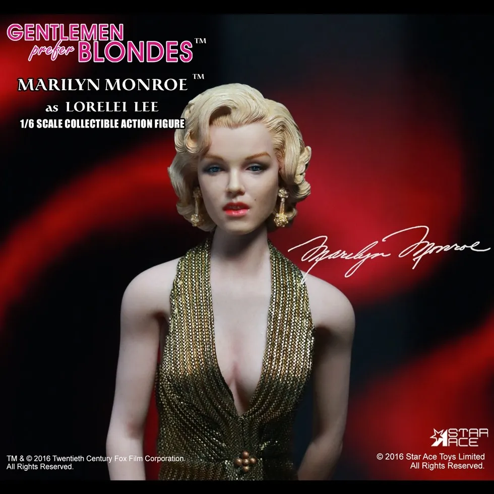 Star Ace Toys SA0016 джентльмен предпочитает блондинок Мэрилин Монро 1/6 фигура Глод платье Ver