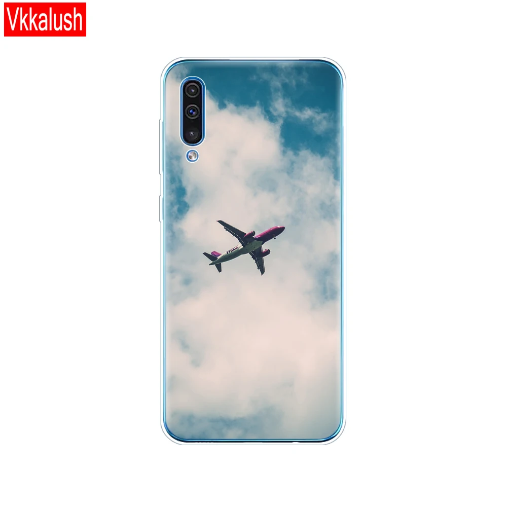 80032 Силиконовый прозрачный чехол для Samsung Galaxy A50, чехол для телефона Samsung a50 A505 A505F SM-A505F, мягкий чехол 6,4 - Цвет: 80032