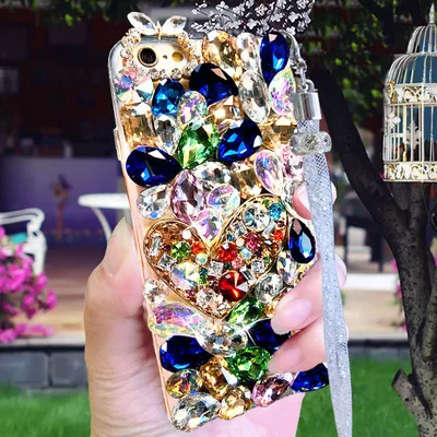 Роскошный Кристальный цветной чехол с драгоценными камнями для iphone 12 11Pro Max X XS MAX XR