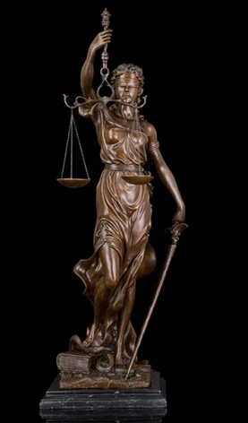 Медные латунные китайские ремесла ation Asian Madam Justice thamis статуя скульптура бронзовая