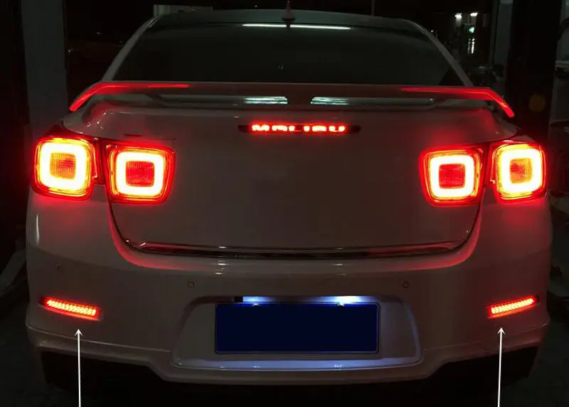 

For Chevrolet Malibu 2013-2015 2PCS Rear Fog lamp 3 row lights with turn signals