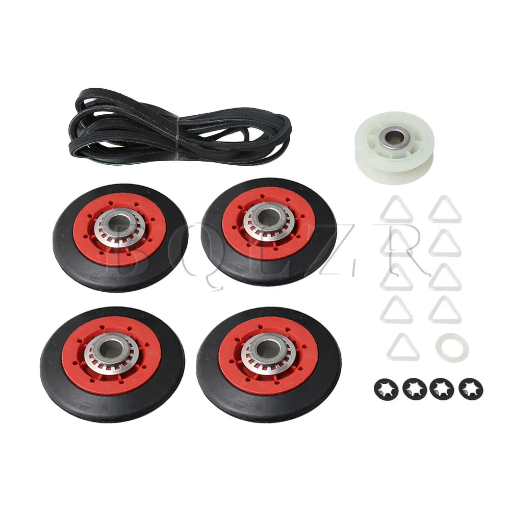 

BQLZR 4392067 Dryer Repair Kit 3396802 Idler Pulley 80047 Drum Roller and Belt 661570