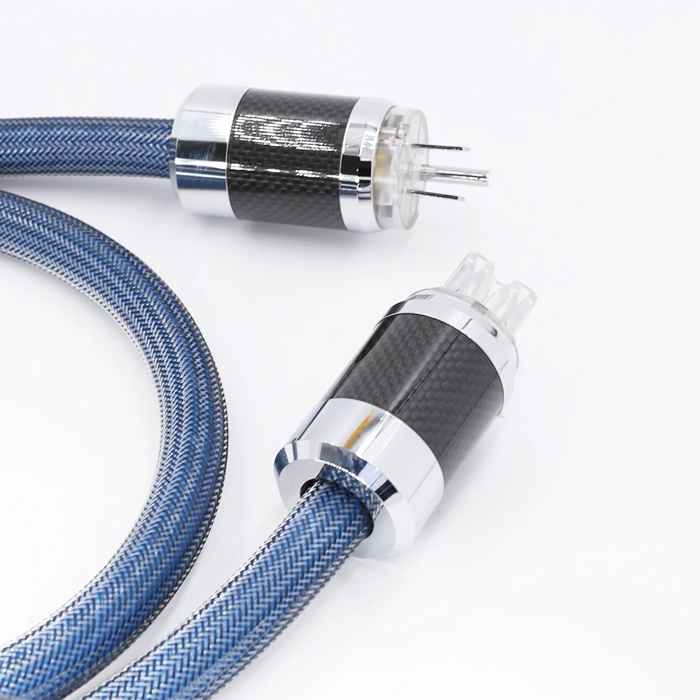 Hi-End аудио углеродное волокно родиевое покрытие AC США Разъем питания OFC