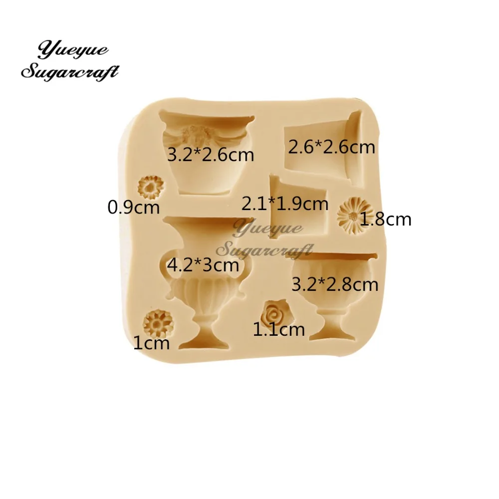 Yueyue Sugarcraft ваза для цветов Bonsai Силиконовая форма для украшения тортов и шоколадных изделий.