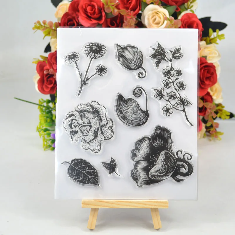 Розы бутон прозрачный штамп печать для DIY Скрапбукинг/карты решений/Фотоальбом