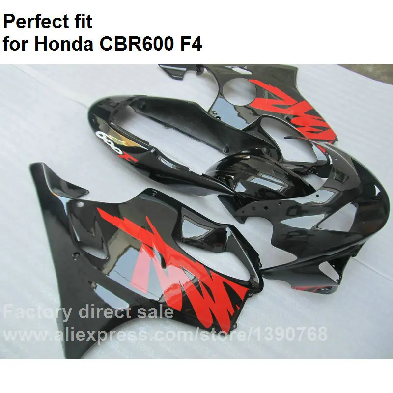 Обтекатели из АБС-пластика для Honda CBR600 F4 1999 2000 black комплект Красного обтекателя CBR