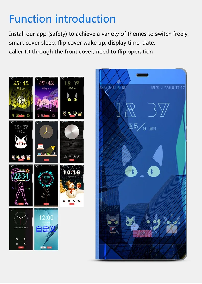 Флип кожаный чехол для Huawei Y6 Pro Y5 Y6 Y7 Prime Y9 P Smart Plus Роскошная Книга смарт Зеркало чехол для телефона Coque