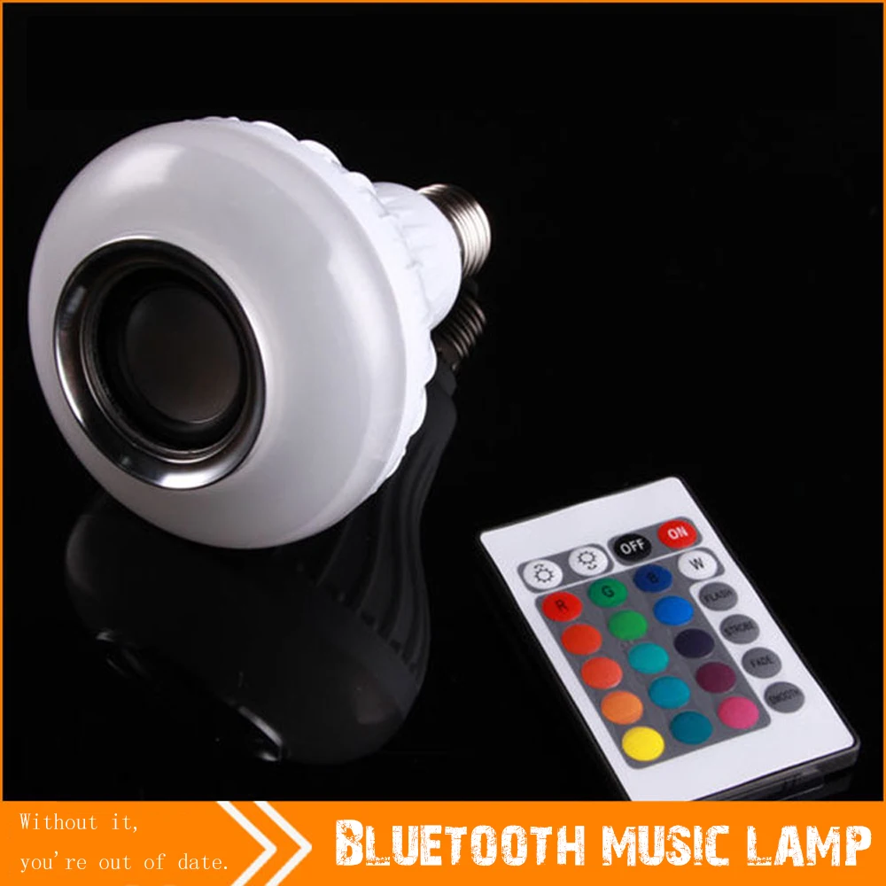 Беспроводная смарт лампа RGB 12 Вт с Bluetooth динамиком музыкальная Светодиодная