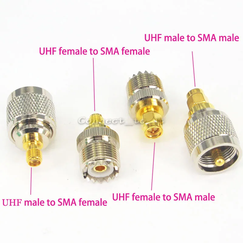 Набор радиочастотных коннекторов SMA в UHF L259 SO239 4 типа набор Jack/вилка никелевый