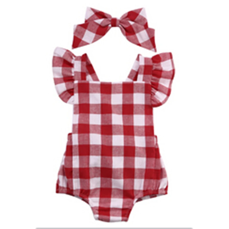 Комбинезон в клетку для новорожденных 0 18 месяцев|plaid romper|newborn baby girl jumpsuitsbaby romper