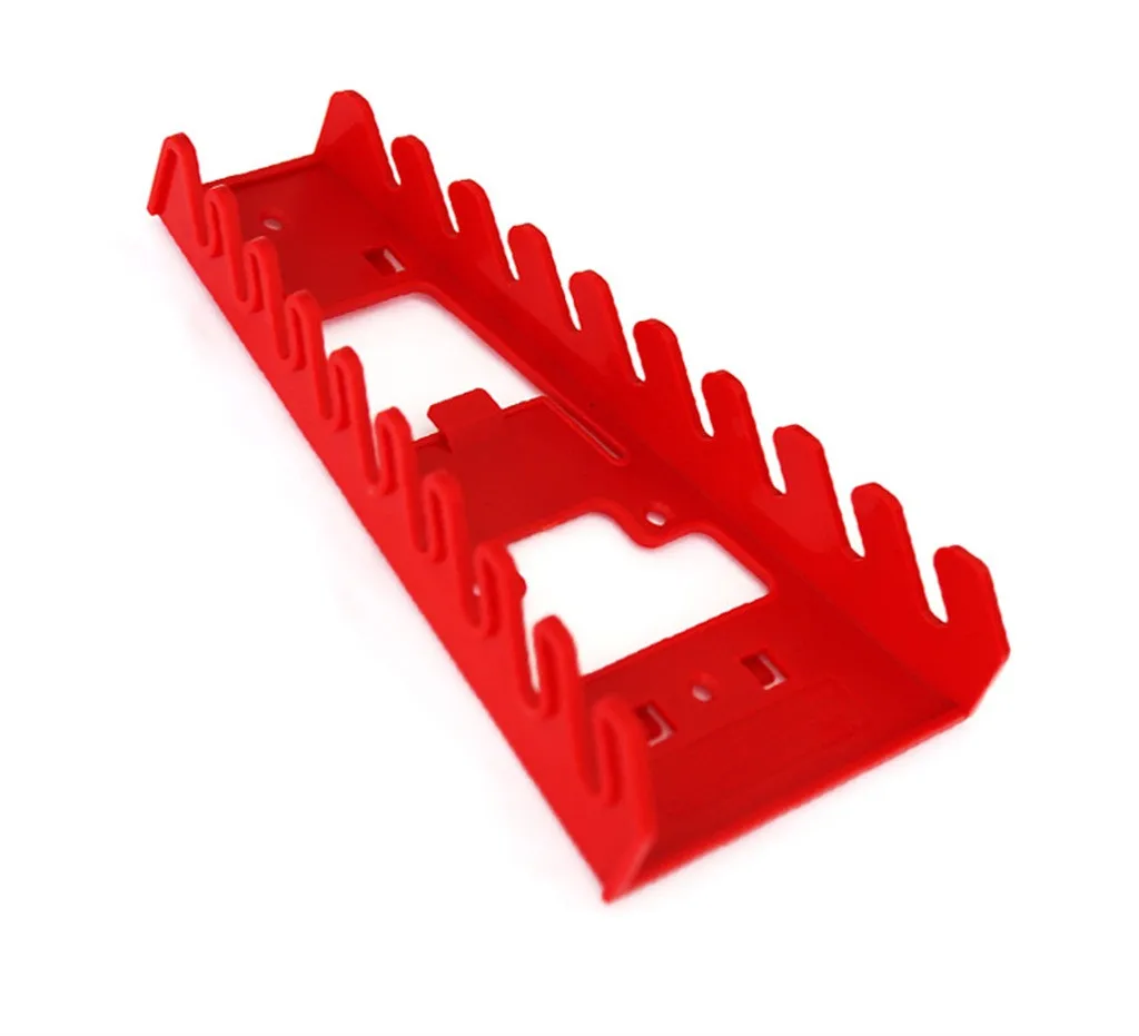 Plastic Red 9 Slot Wrenches Rack Standard Organizer Holder Tools Wall Mounted July#15 | Дом и сад