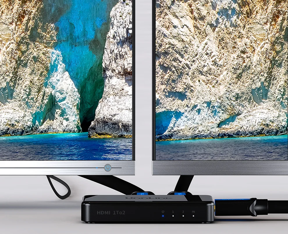 Unnlink HD mi разветвитель 1x2 UHD HD mi 1,4 UHD4K@ 30 Гц 1080 p@ 60 Гц 3D 1 в 2 выход для Смарт светодиодный ТВ mi BOX3 xbox 360 PS3 PS4 проектор