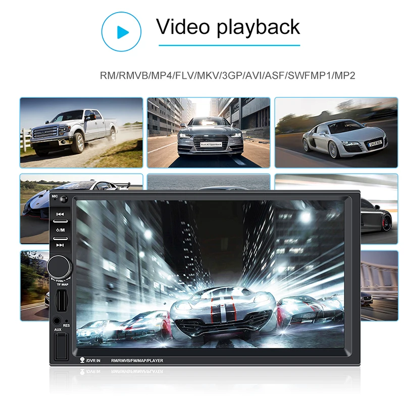 HD 7 &quotАвторадио 2 Din автомобильное радио Кош рекордер сенсорный экран аудио