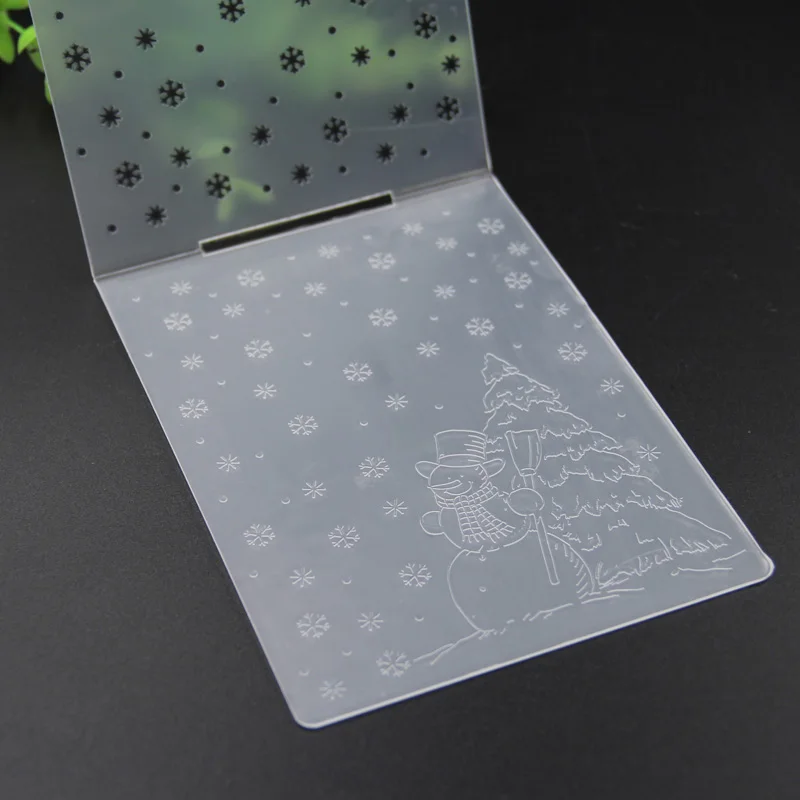 Пластиковые тисненые папки KLJUYP с рождественским снеговиком для рукоделия