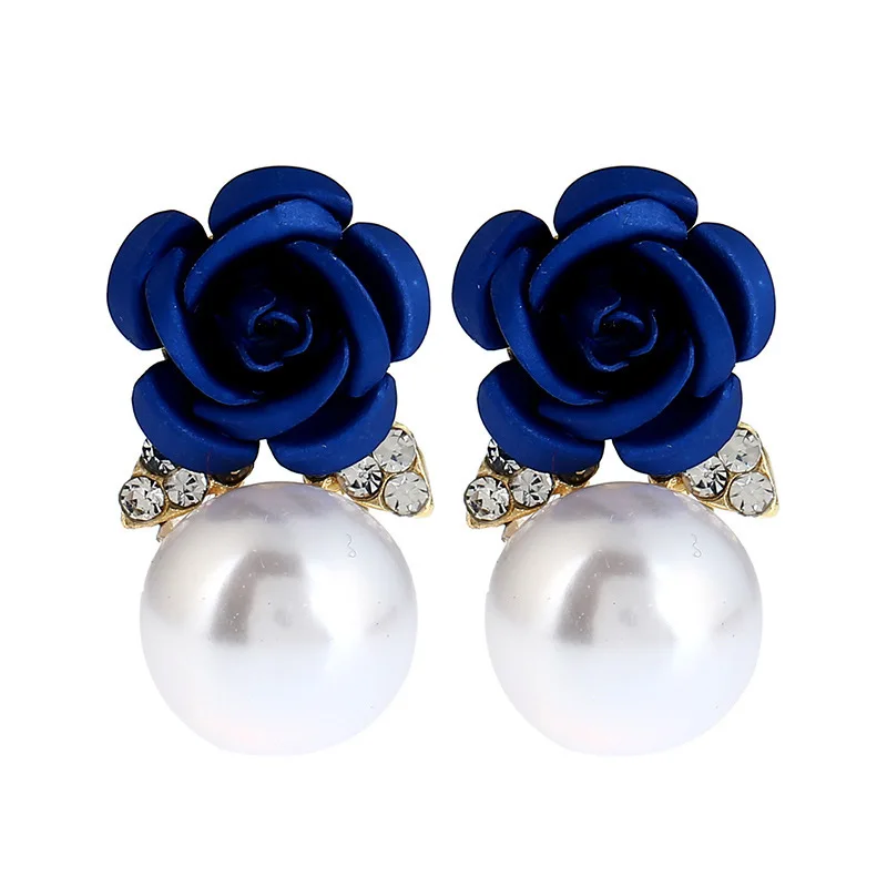 2018 новые модные Кристальные элегантные серьги с имитацией жемчуга Серьги