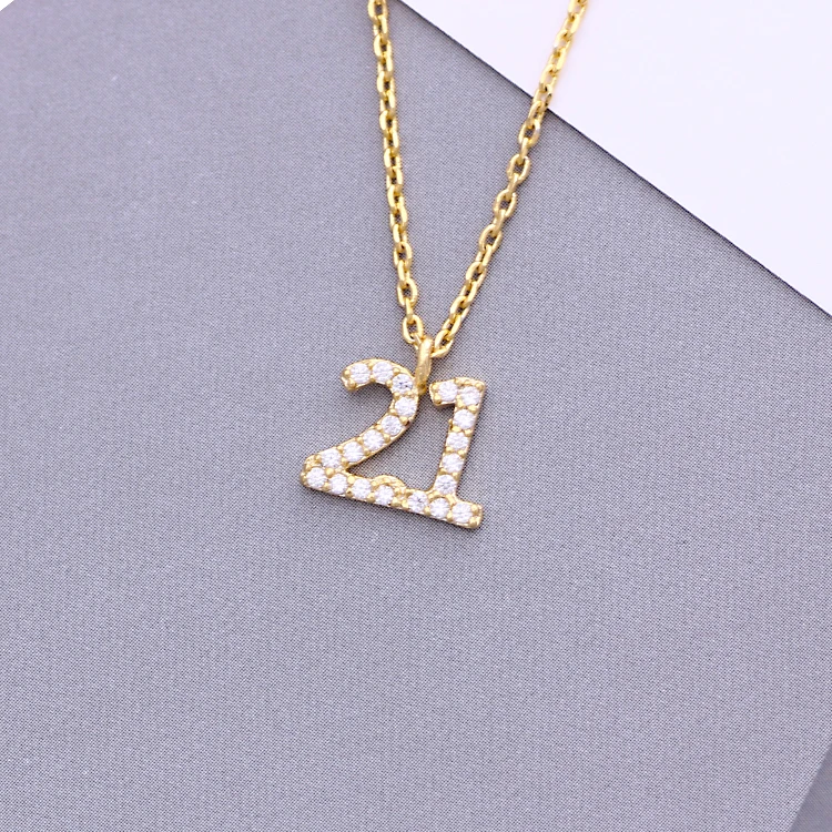 My Number Copper Necklace Pendant Gold Jewelry 21-31Lucky | Украшения и аксессуары