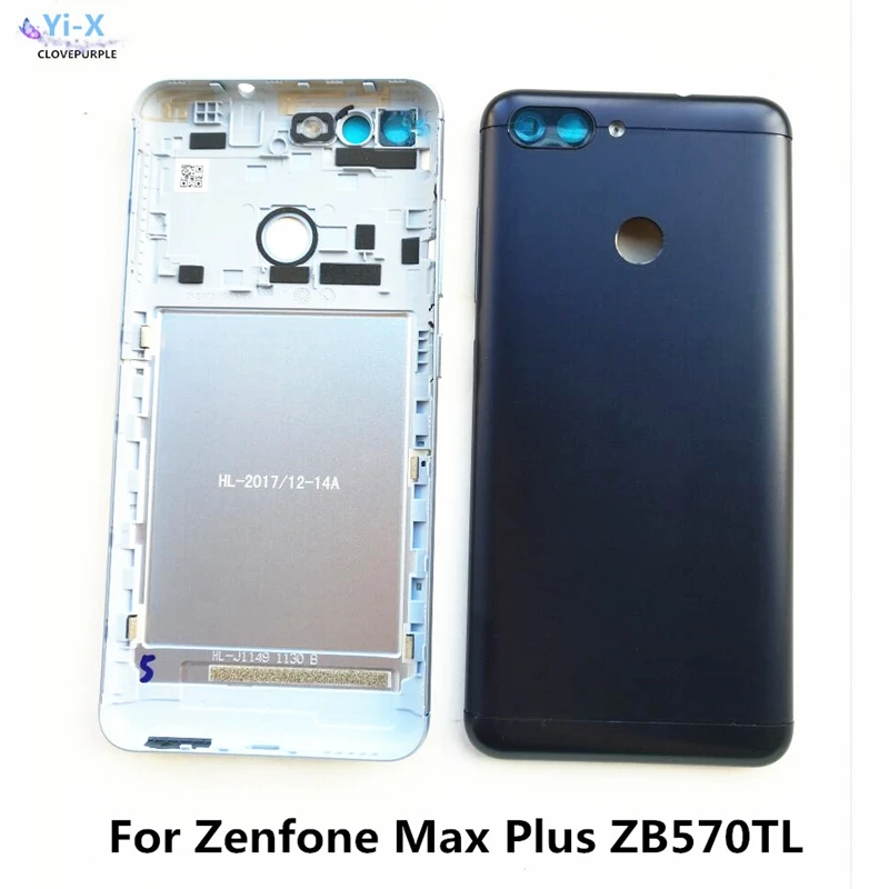 

Новая задняя крышка батарейного отсека для Asus Zenfone Max Plus ZB570TL M1, задняя крышка батарейного отсека с объективом камеры и боковыми кнопками