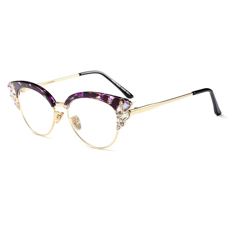 Cat Eye Eyeglasses Spectacle Frame Women Computer Myopia Optical For Female Vintage Eyewear Clear Lens Eye Glasses Frame RS511 - Цвет оправы: RS511 C3