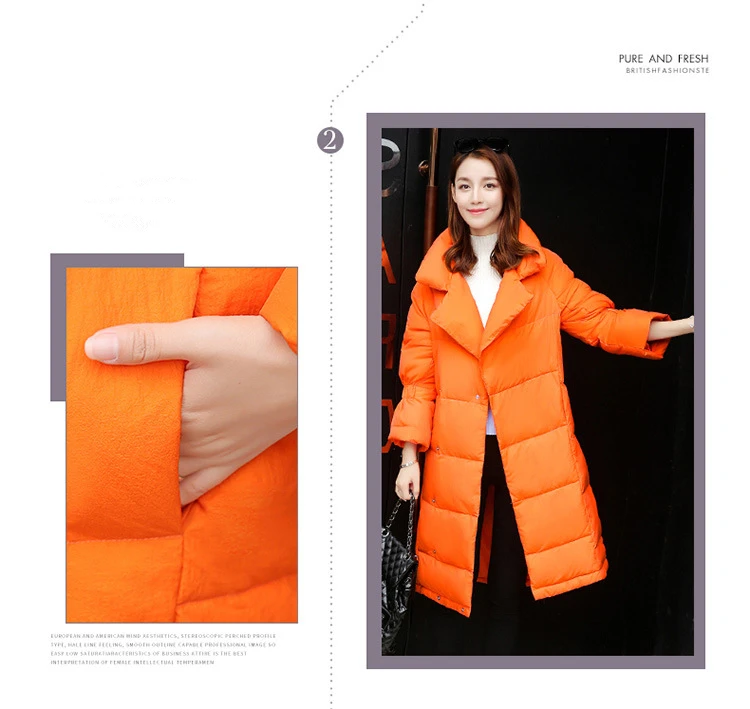 Куртка с хлопковым подкладом Женская зимняя длинная куртка 2018 Толстая теплая