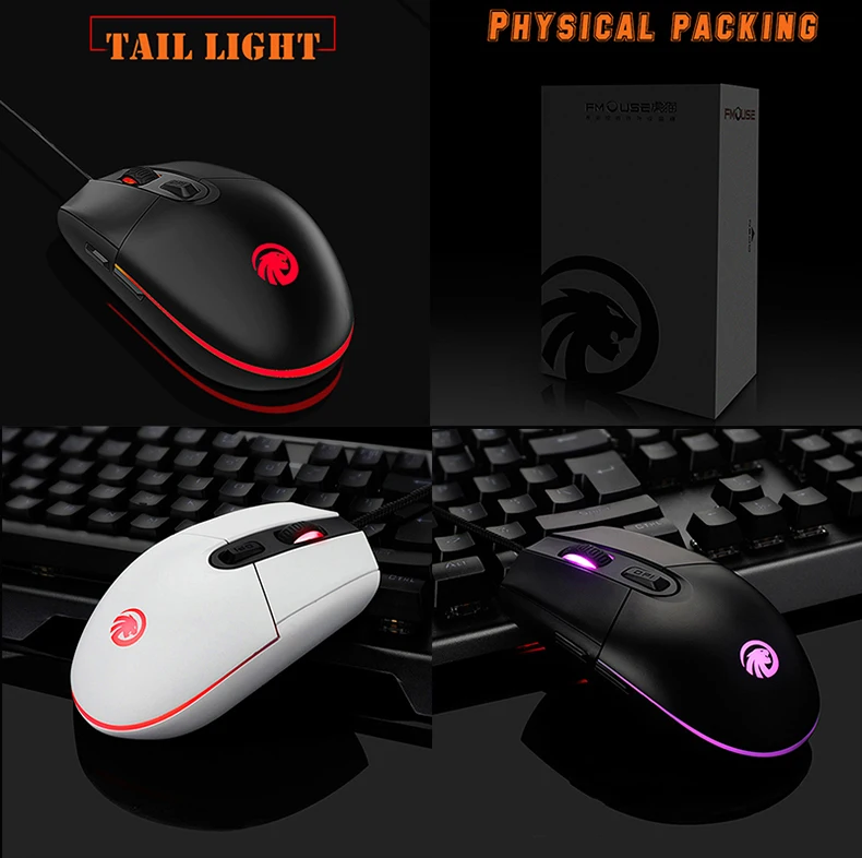 F102 проводной RGB 7 цветов светодиодный легкое дыхание 2500 Точек на дюйм 6 кнопок USB эргономичная оптическая игровая мышь для PC ноутбук