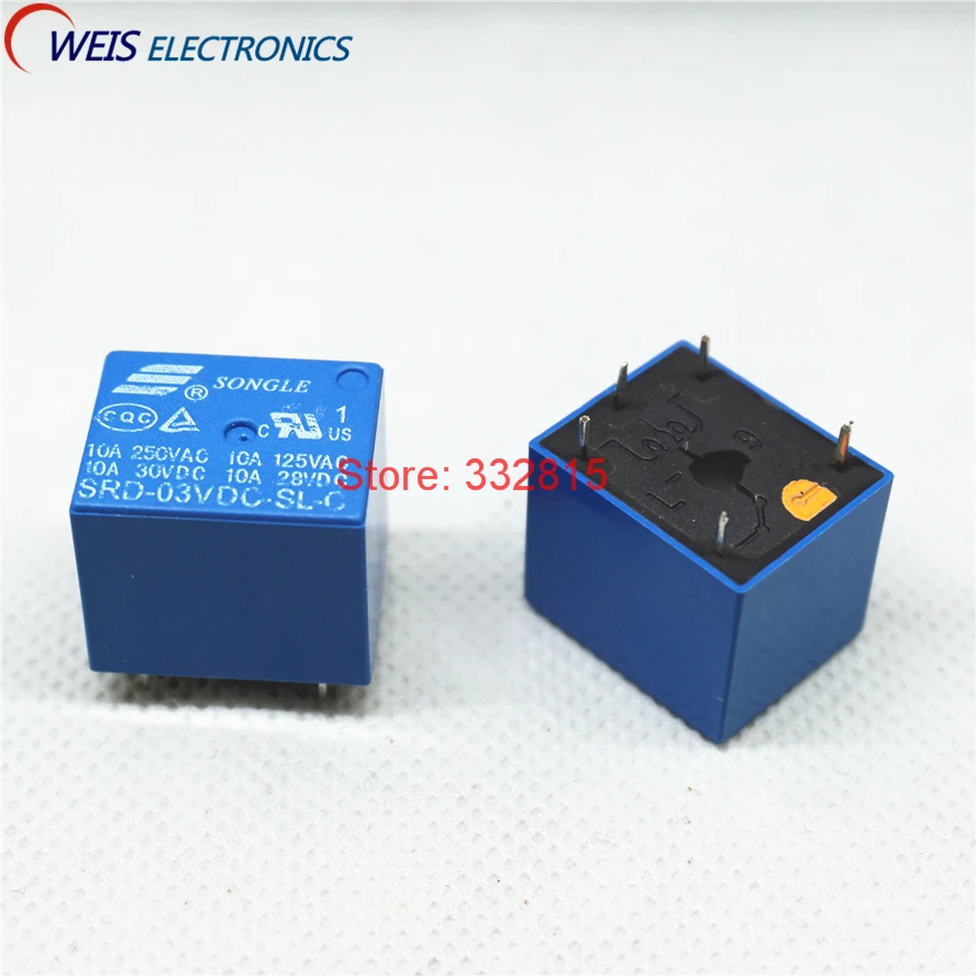 Реле T73 5PIN 10A 3В SONGLE 100 шт. SRD 03VDC SL C оригинал ROHS бесплатная доставка D.|relay songle|t73 relay5pin