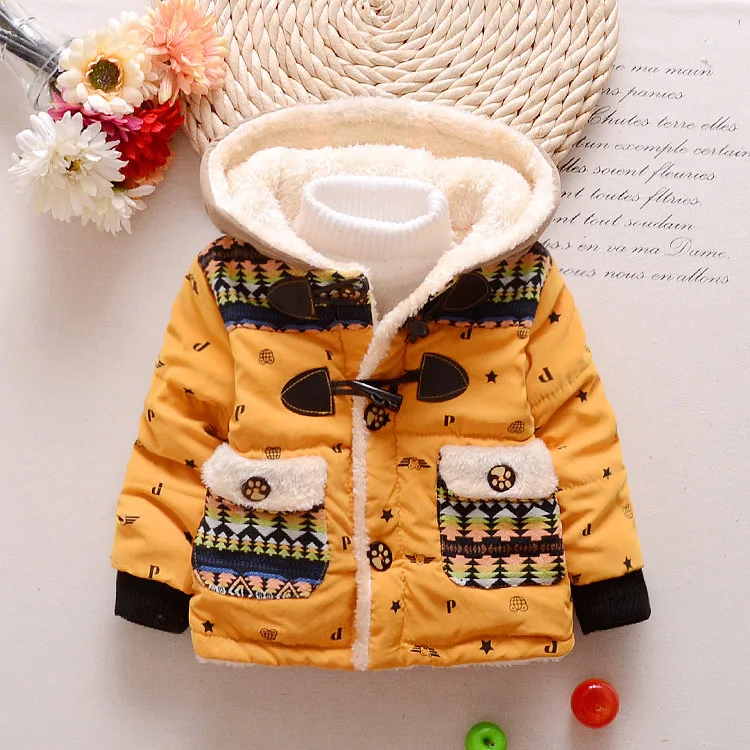 Детское пальто теплое для маленьких мальчиков зимняя детская хлопковая куртка