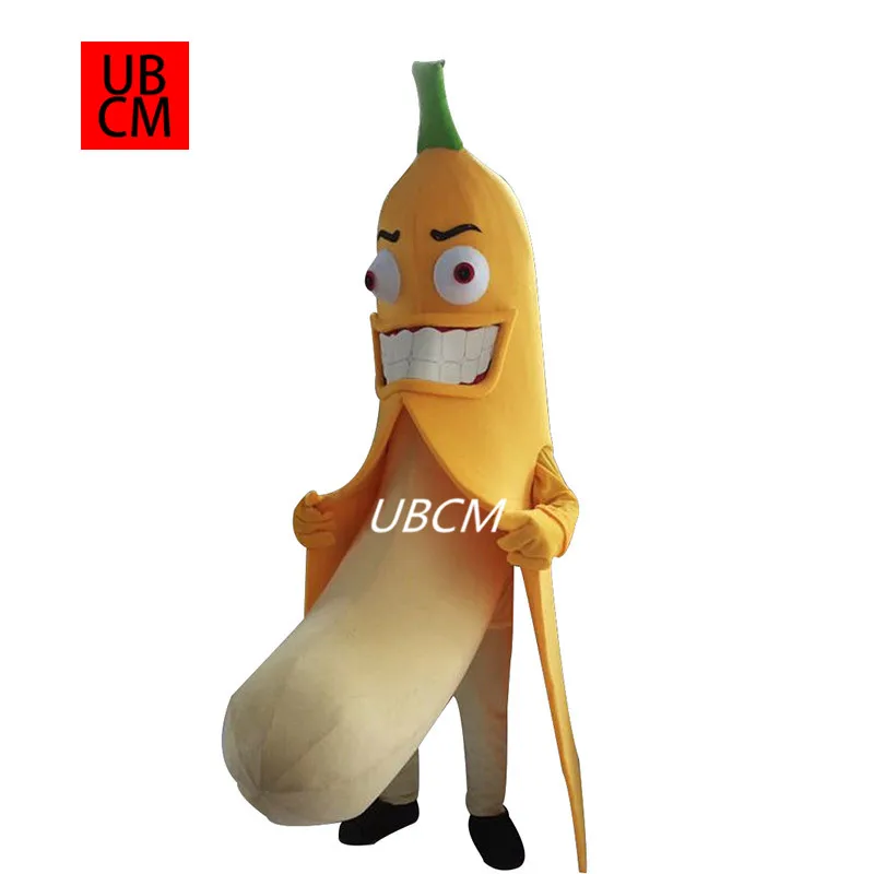 Талисман в виде банана Костюм Производительность Опора взрослый костюм