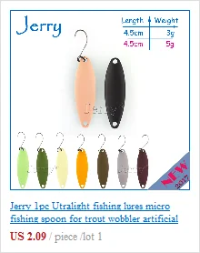 Jerry 2 г форель ложки латунные спиннинговые рыболовные ложки pesca микро металлические приманки зона форель рыбалка сверхлегкий