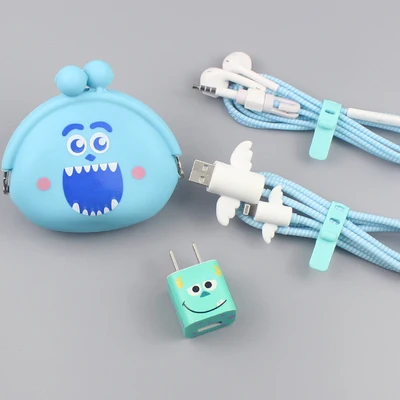 Милый мультяшный usb-кабель протектор для наушников с кабельным Стикеры для намотки спиральный usb-шнур с зарядным устройством для iPhone 6 6s 7 8 Plus X XR - Цвет: 9